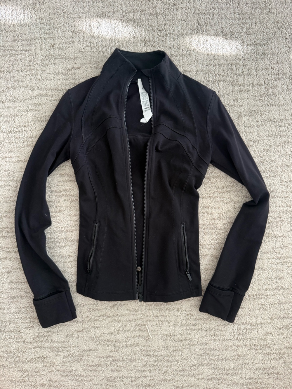 lululemon athletica Black Fitted Zip-Up Jacket